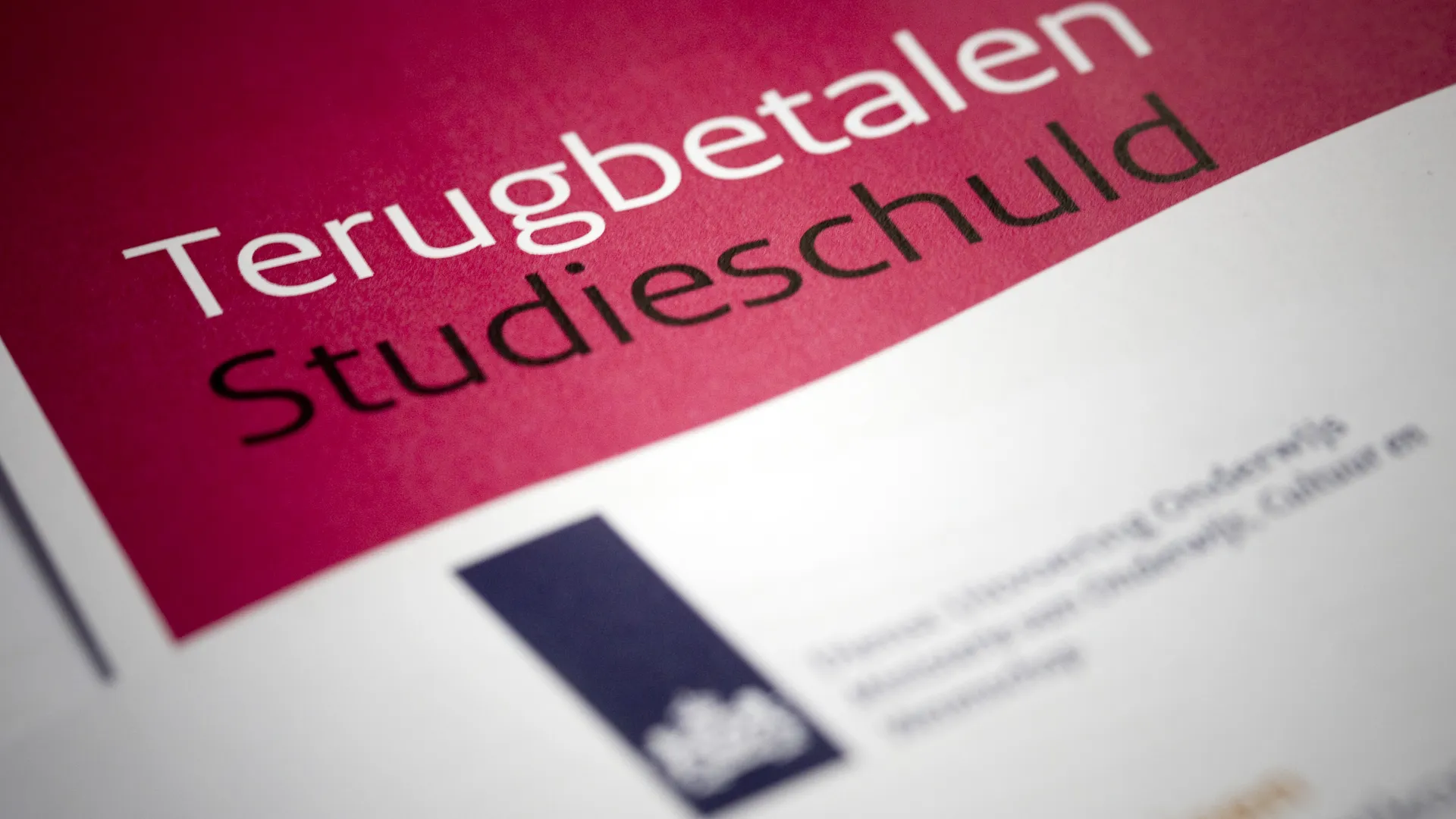 Brief over terugbetaling van de studieschuld