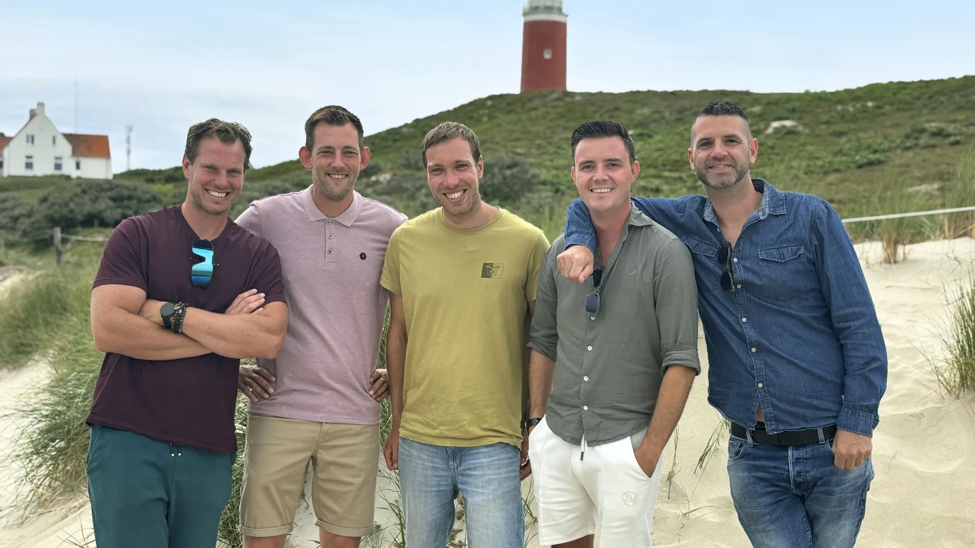 Groepsfoto - 5 Texelse mannen