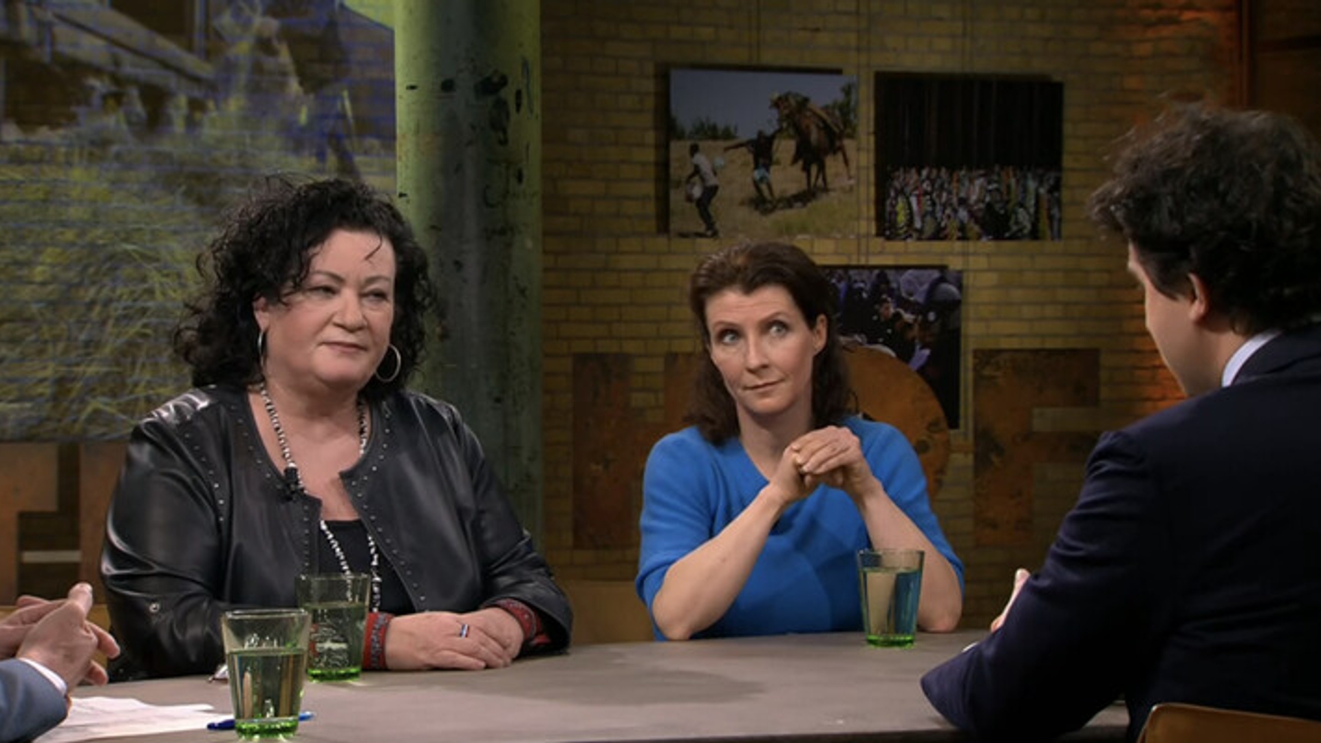 Caroline van der Plas (BBB), Esther Ouwehand (PvdD) en Jesse Klaver (GroenLinks)