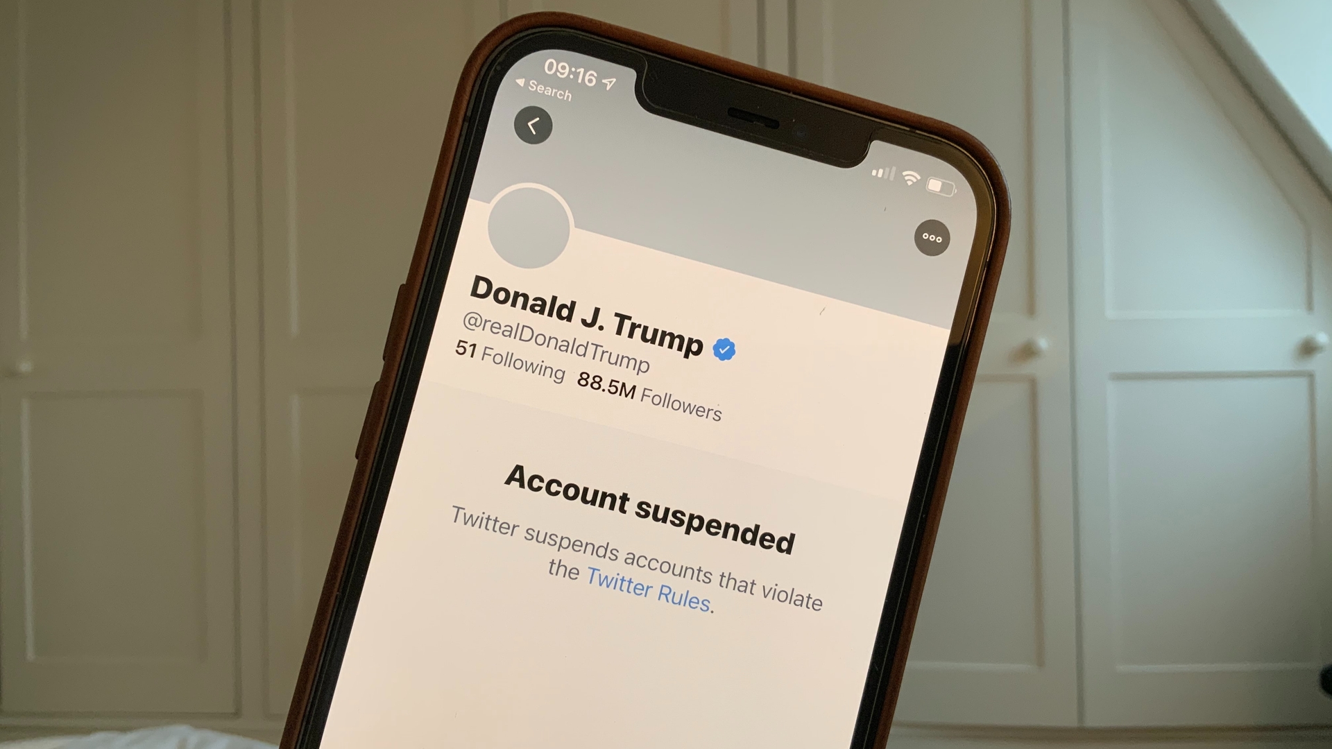 Donald Trump verbannen van Twitter - Trumpban