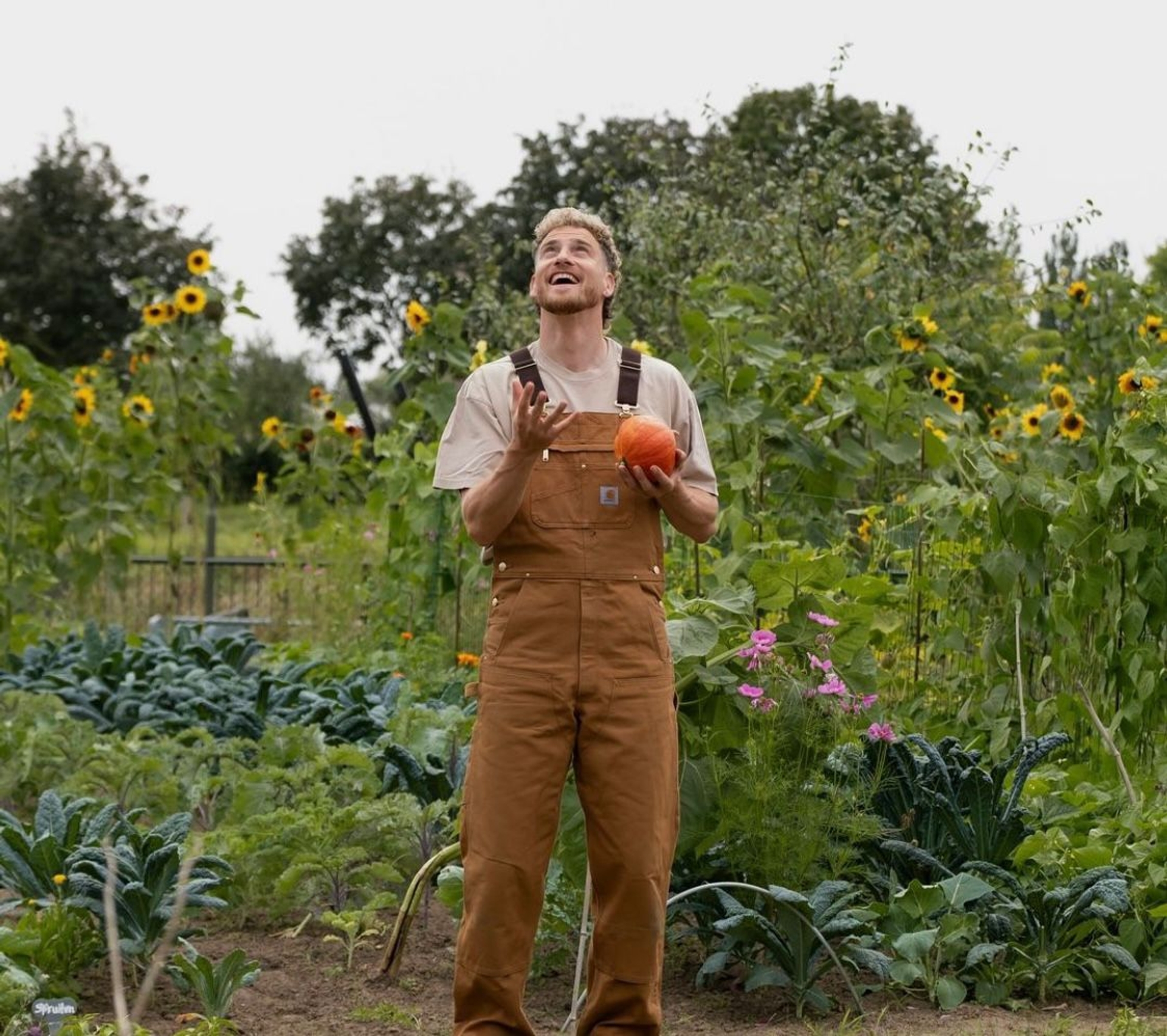 Afbeelding van Simon Eurlings (de moestuinman) verbouwt zijn eigen eten: ‘Je kan de tuin inlopen en je eigen oogst bij elkaar sprokkelen’