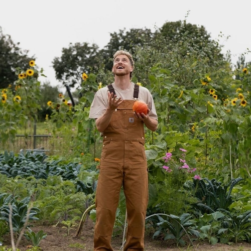 Afbeelding van Simon Eurlings (de moestuinman) verbouwt zijn eigen eten: ‘Je kan de tuin inlopen en je eigen oogst bij elkaar sprokkelen’