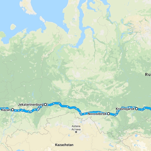 Deze route legt Maurice door Rusland af